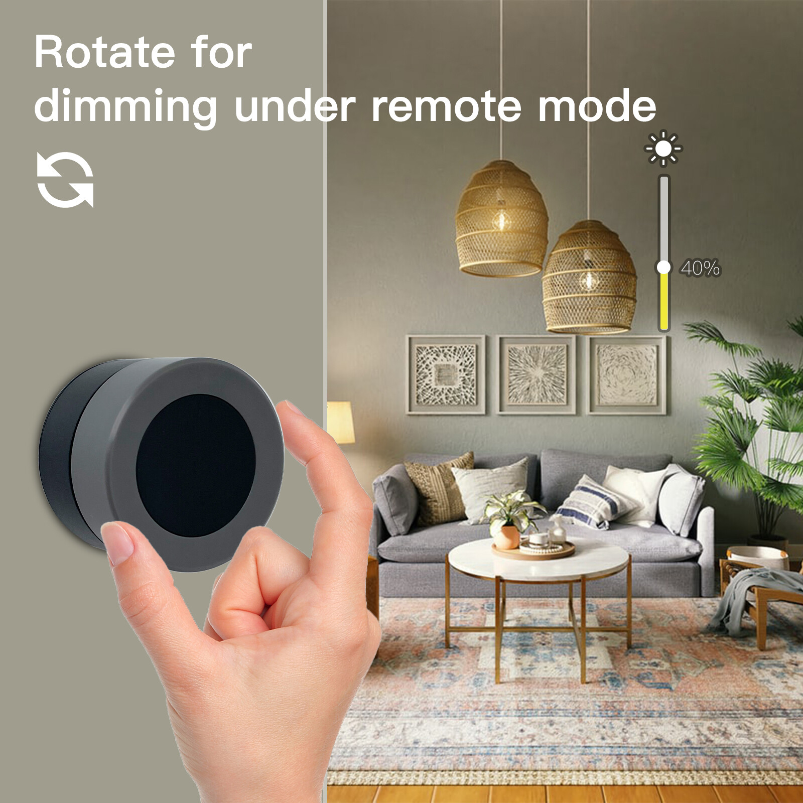 MOES Tuya ZigBee Smart Knob Switch Wireless Scene Switch Button Controller App