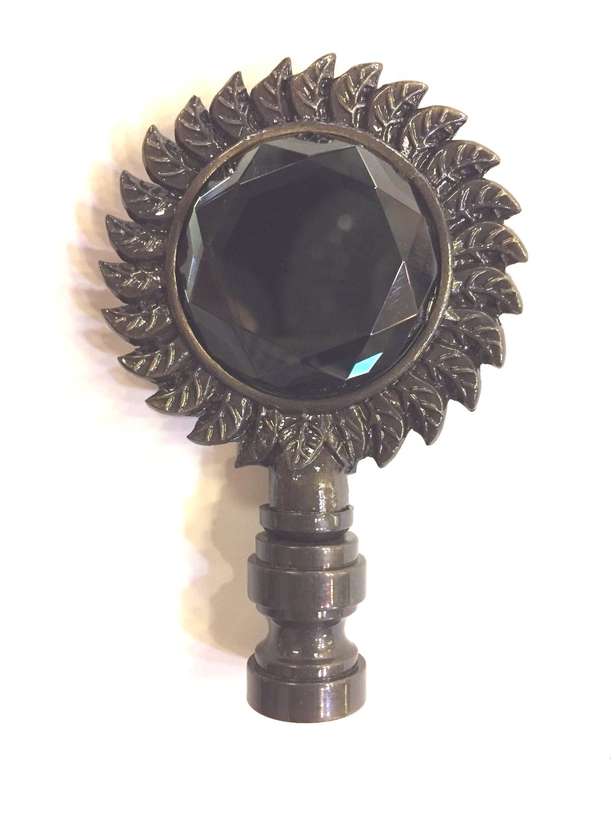 Antique Brass Smokey Topaz  Finial  Decoration High Quality All Metal Beautiful.