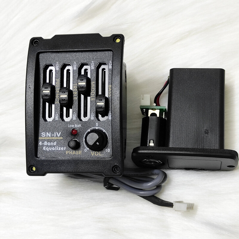 Acoustic Guitar Pickups 4-Bands Equalizer Onboard Preamp Piezo Amplifier Pickups