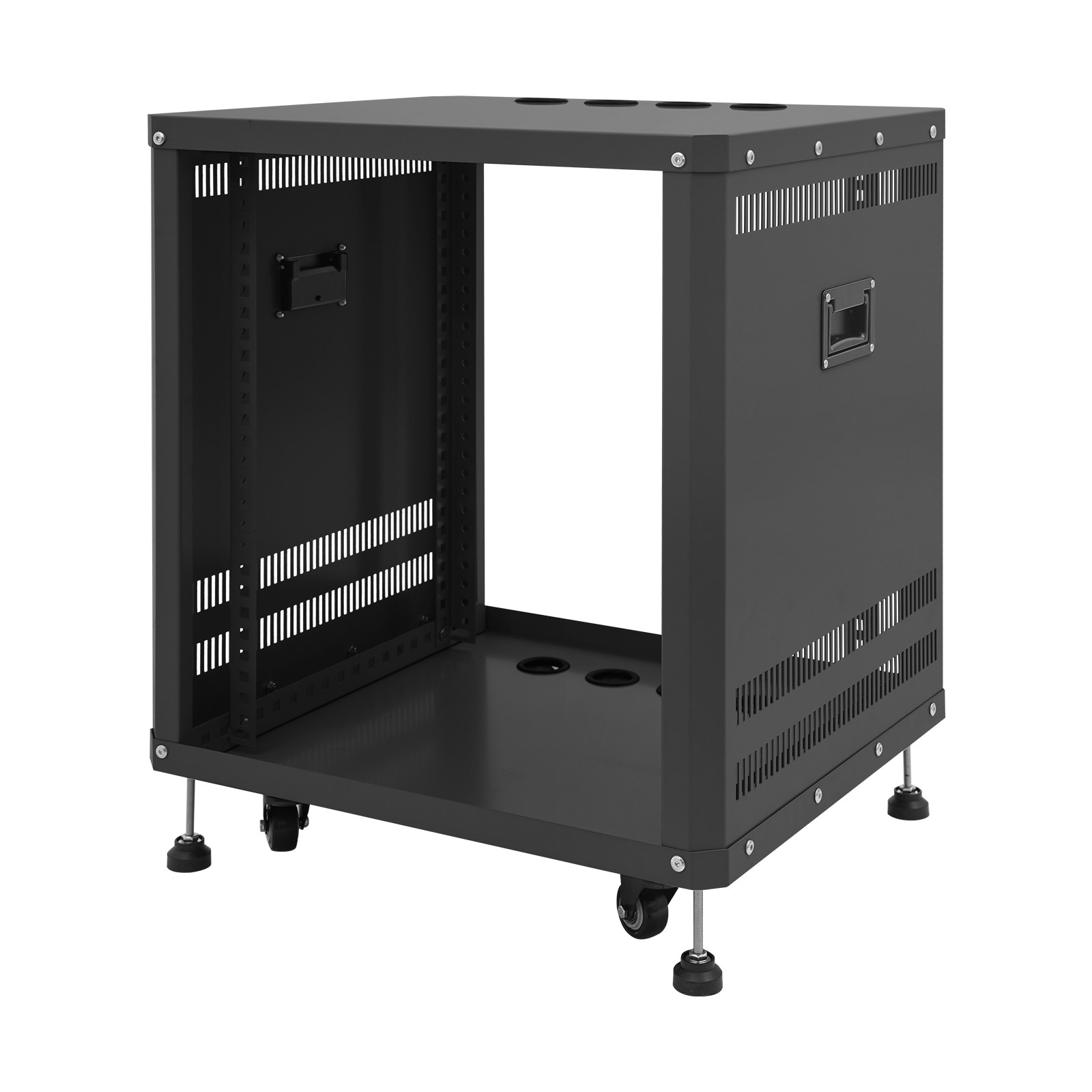 12U AV Rack Stand with Caster Wheels Network Stereo Recording Studio Rack