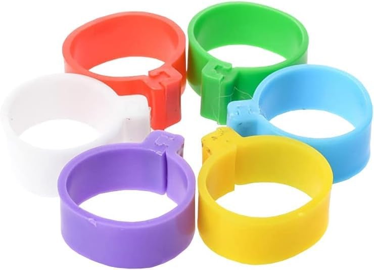 100 Placas para marcar gallos gallinas pollos pinches anillos accesorios 16mm