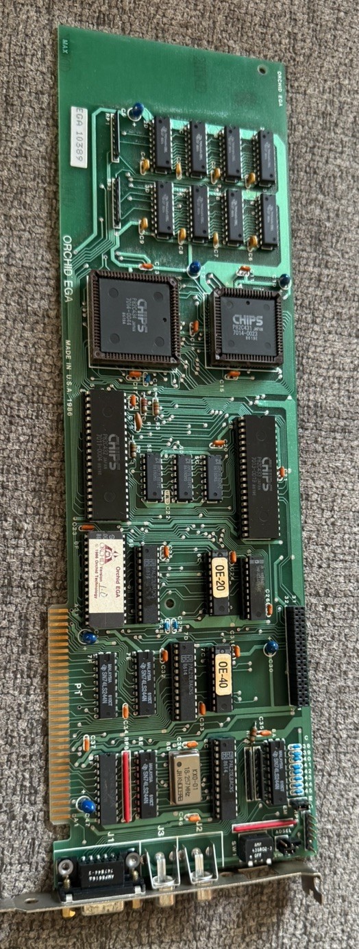 Rare Vintage Orchid ega Turbo  For IBM PCs and xt  1986