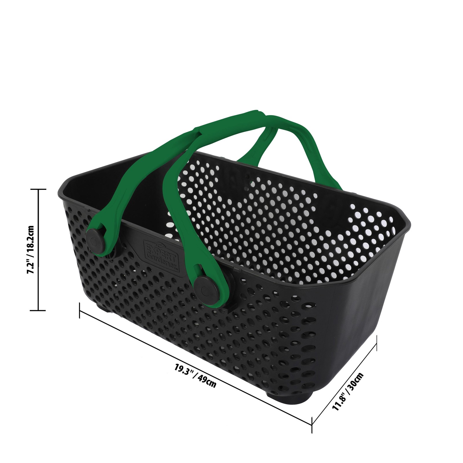 Harvest Storage Basket Black W/ Handles & Stackable Design