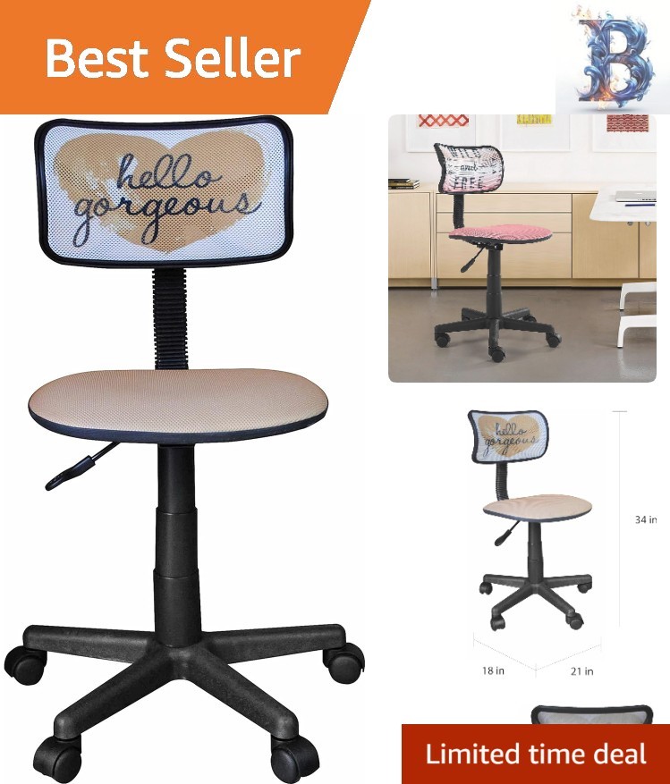 Luxurious Swivel Mesh Chair with Padded Cushion - Hello Gorgeous Design Included