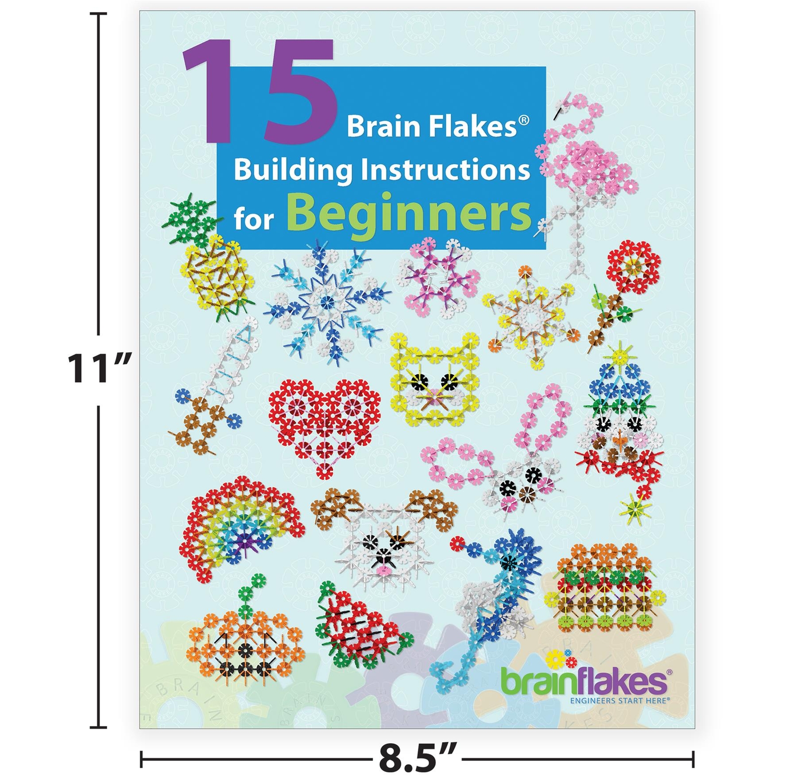 15 in 1 Brain Flakes Building Instructions For Beginners | PRINTED BOOK