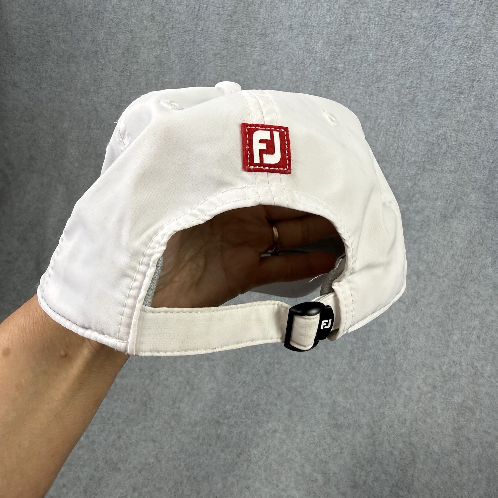 FJ Hat Disc Golf White