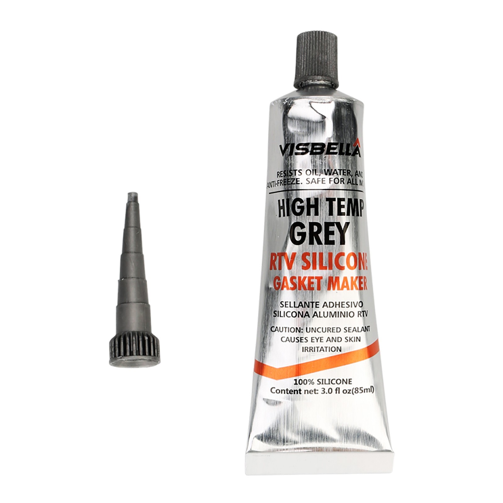 Grey High Temperature Instant Sealant RTV Silicone Gasket Maker Fits Auto 85ml