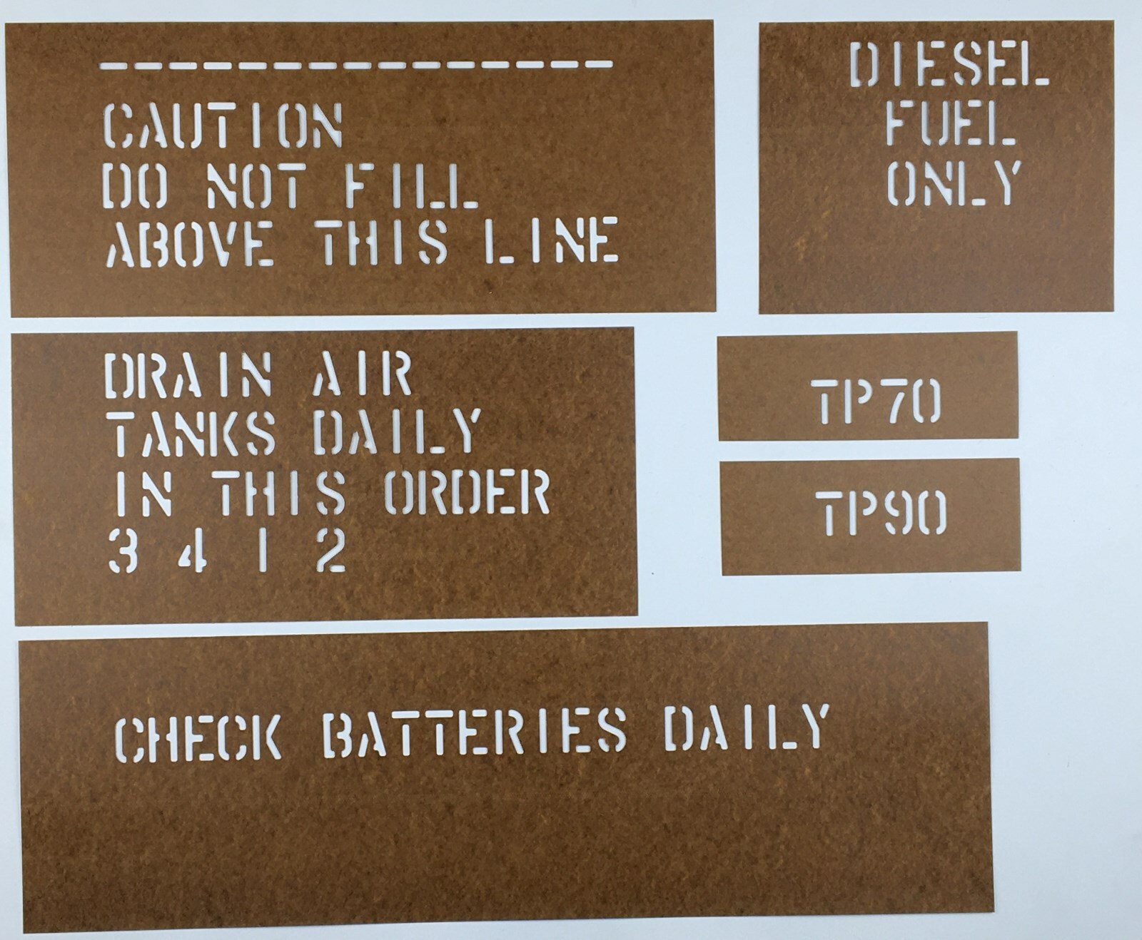 5 TON MILITARY TRUCK OILBOARD STENCIL SET 931 931A1 925 923A1 923A2 M923 VEHICLE