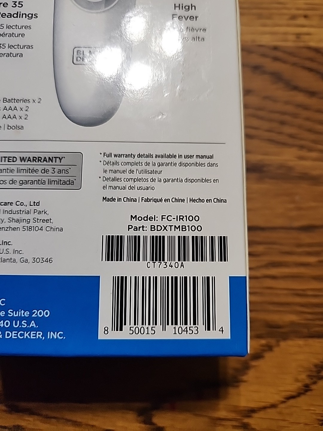Black and Decker BDXTMB100 3 in 1 Infrared Forehead, Ear, & Object Thermometer