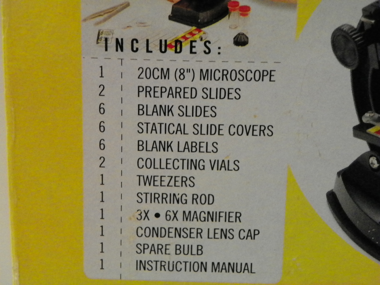 Science Tech MICROSCOPE Set Instructional CD 2 prepared slides