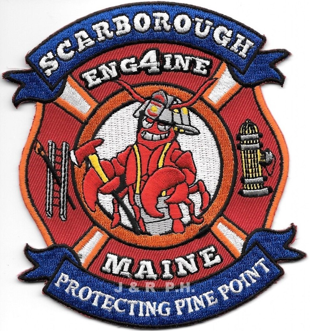 Scarborough Engine - 4  Protecting Pine Point, Maine (4" x 4.5" size) fire patch