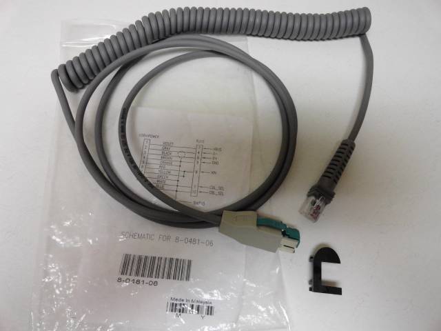 Datalogic 8-0481-06 12ft Scanning Coiled/Straight Cable GRAY USB IBM RJ45    N42