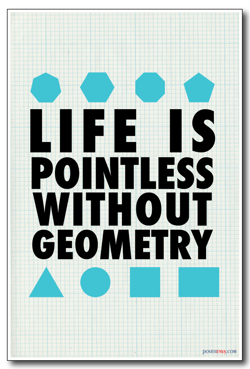 Life Is Pointless Without Geometry - NEW Classroom Biology Science Poster