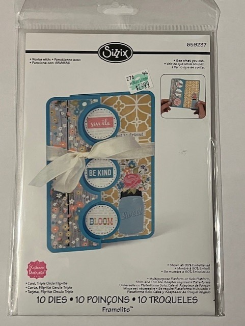 Sizzix Framelits Dies 10/Pkg-Triple Circle Flip-Its Card 659237