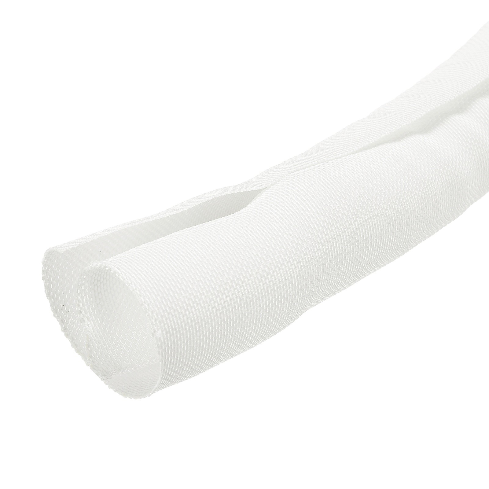 Wire Split Braided Cable Management Sleeve, White (1 1/8" - 20 Feet)