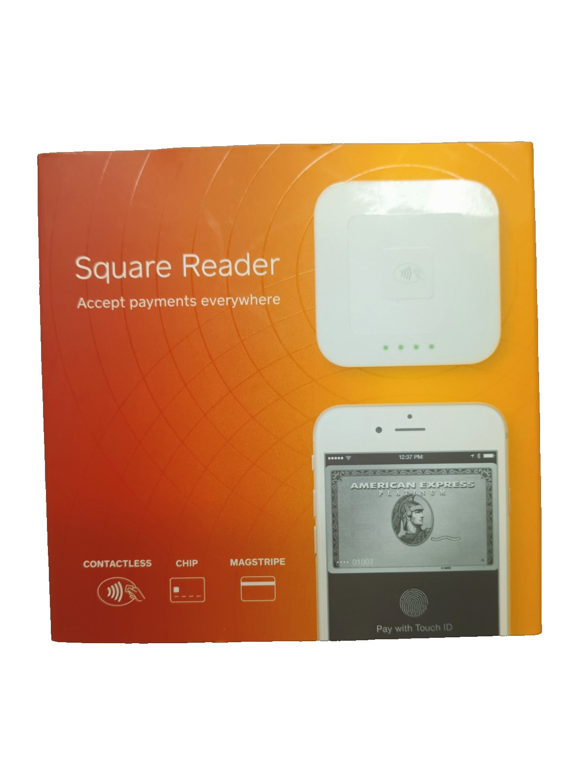 Square Reader for Contactless and Chip 1st Gen, Micro-USB (A-SKU-0113) New Open