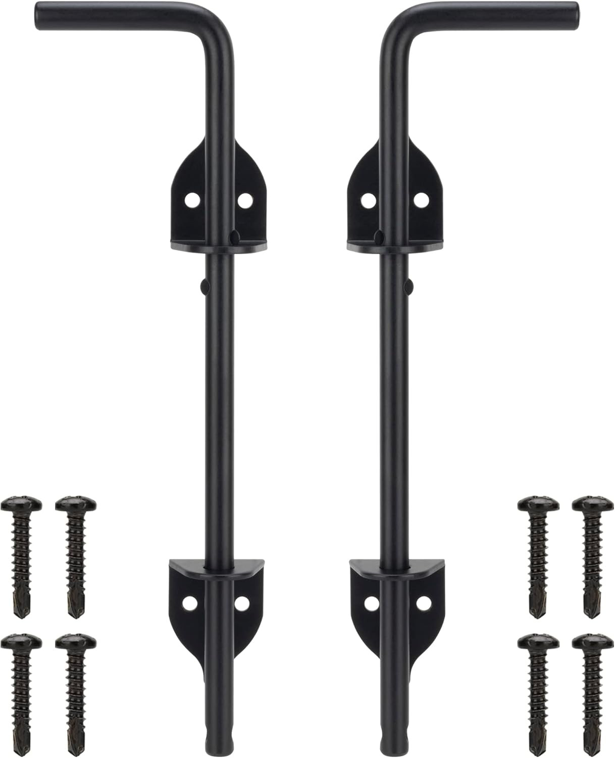 12 Inch Cane Bolt Gate Drop Rod Heavy Duty Gate Hardware, Gate Ground Latch for