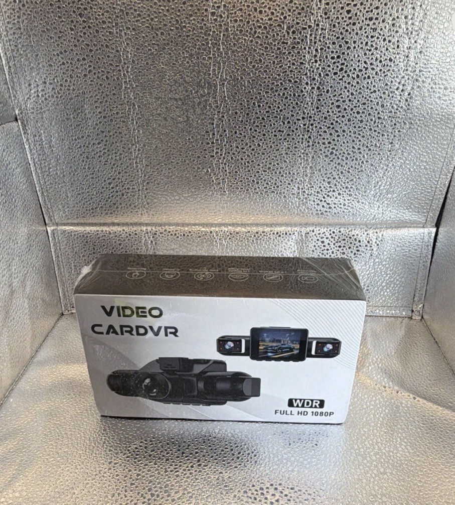1080P Triple Lens Dash Cam Front Inside Rear Camera DVR WDR G-Sensor Loop
