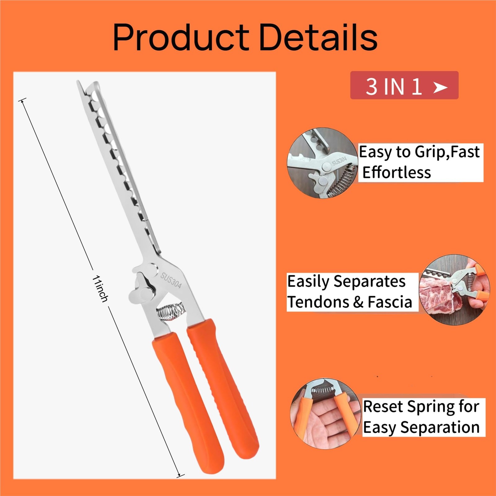 Rib Prep Tool Pro,304 Stainless Steel Rib Membrane Removal Tool,Professional ...