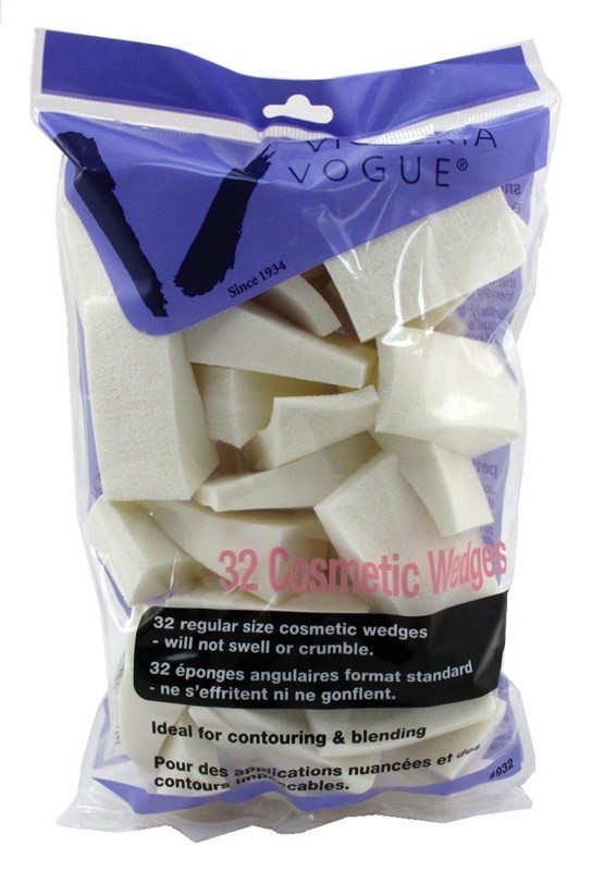 (3 PACK) Victoria Vogue #932 Cosmetic Wedge Latex 32 Count Regular