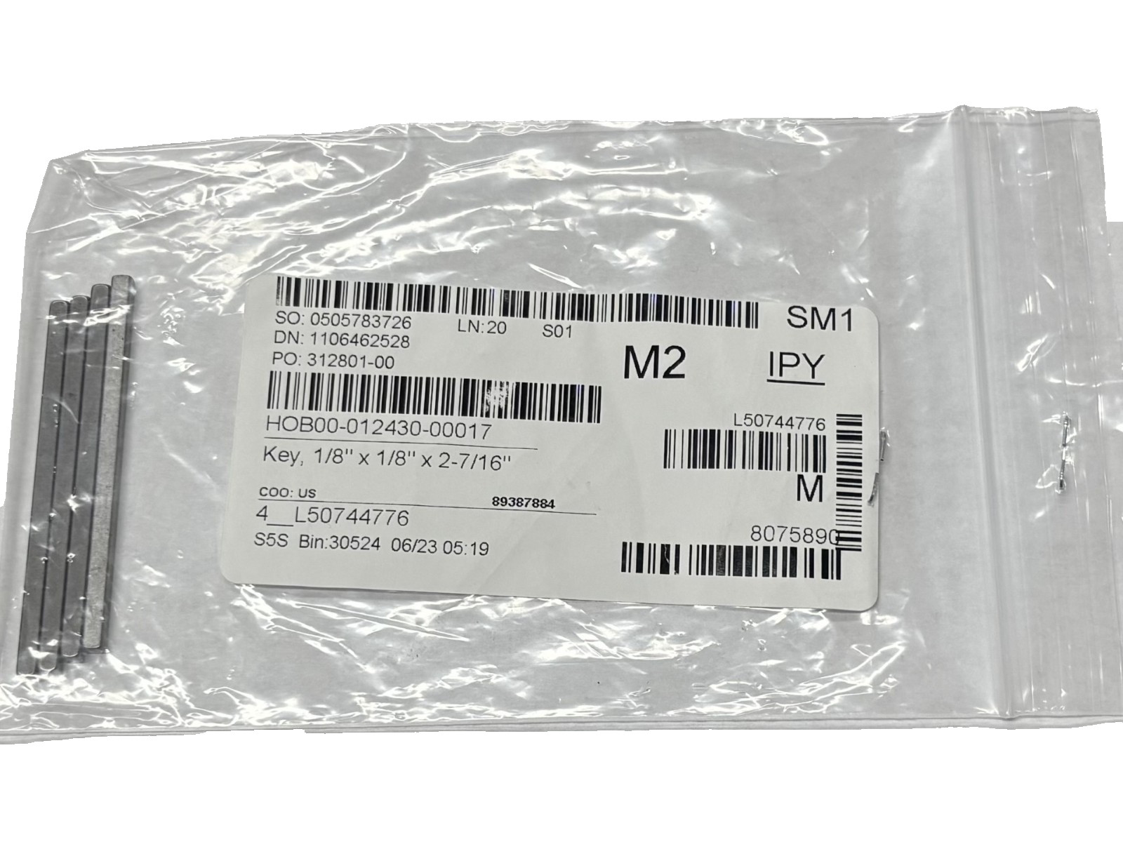 00-012430-00017 Hobart Key Genuine OEM HOB00-012430-00017 LOT of 4