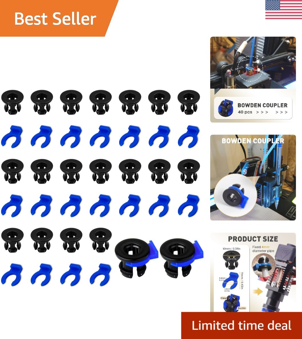 Reliable 40PCS Bowden Tube Coupler Set with Easy Installation & Leak Prevention