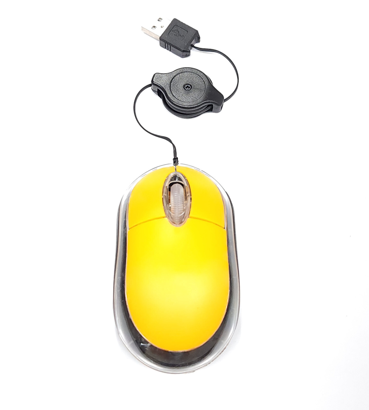 New Ultra Compact Retractable Cable USB Optical Mouse with Blue Led For CCTV DVR