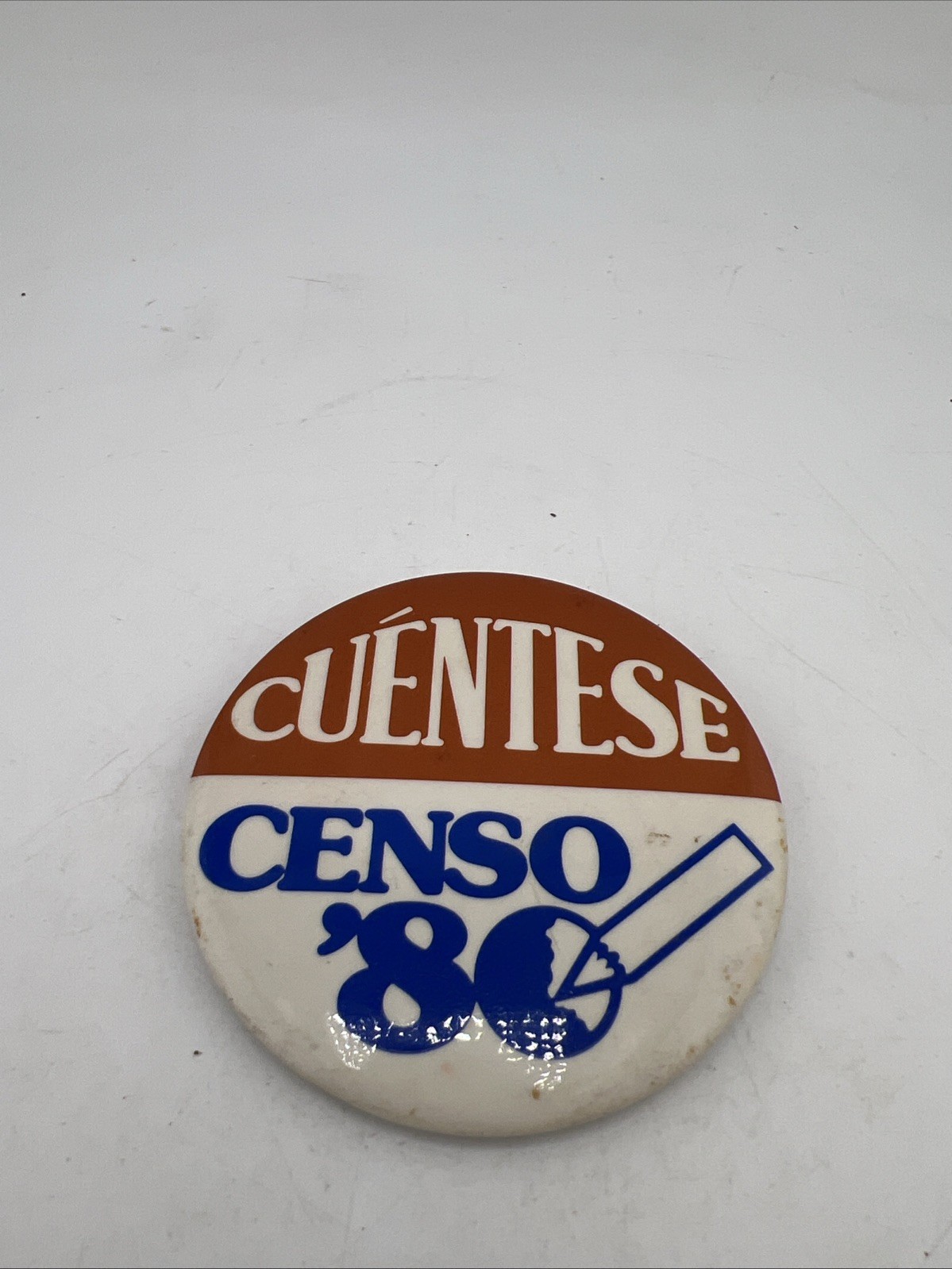 Vintage Cuentese censo '80 (Tell the Census) Button