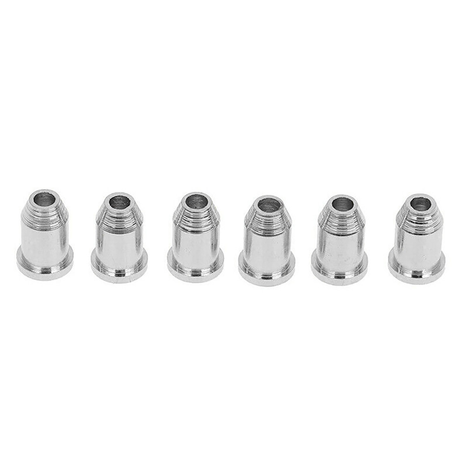 6PCS Guitar Through Body Ferrules Replacement Metal String Bushing For Electric