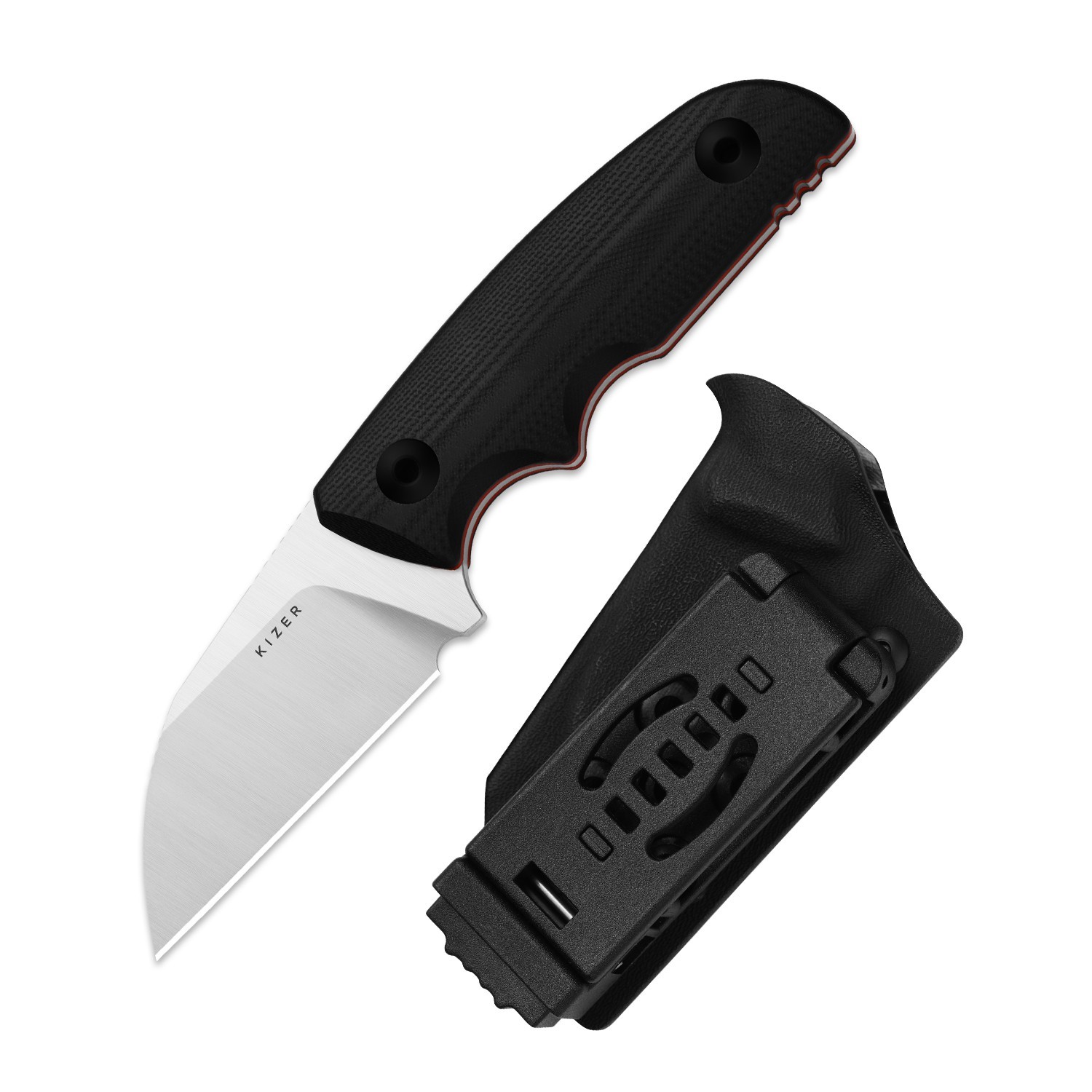 Kizer Snick Fixed Knife AEB-L Blade G10 Handle With Sheath Sheepsfoot 1085A1