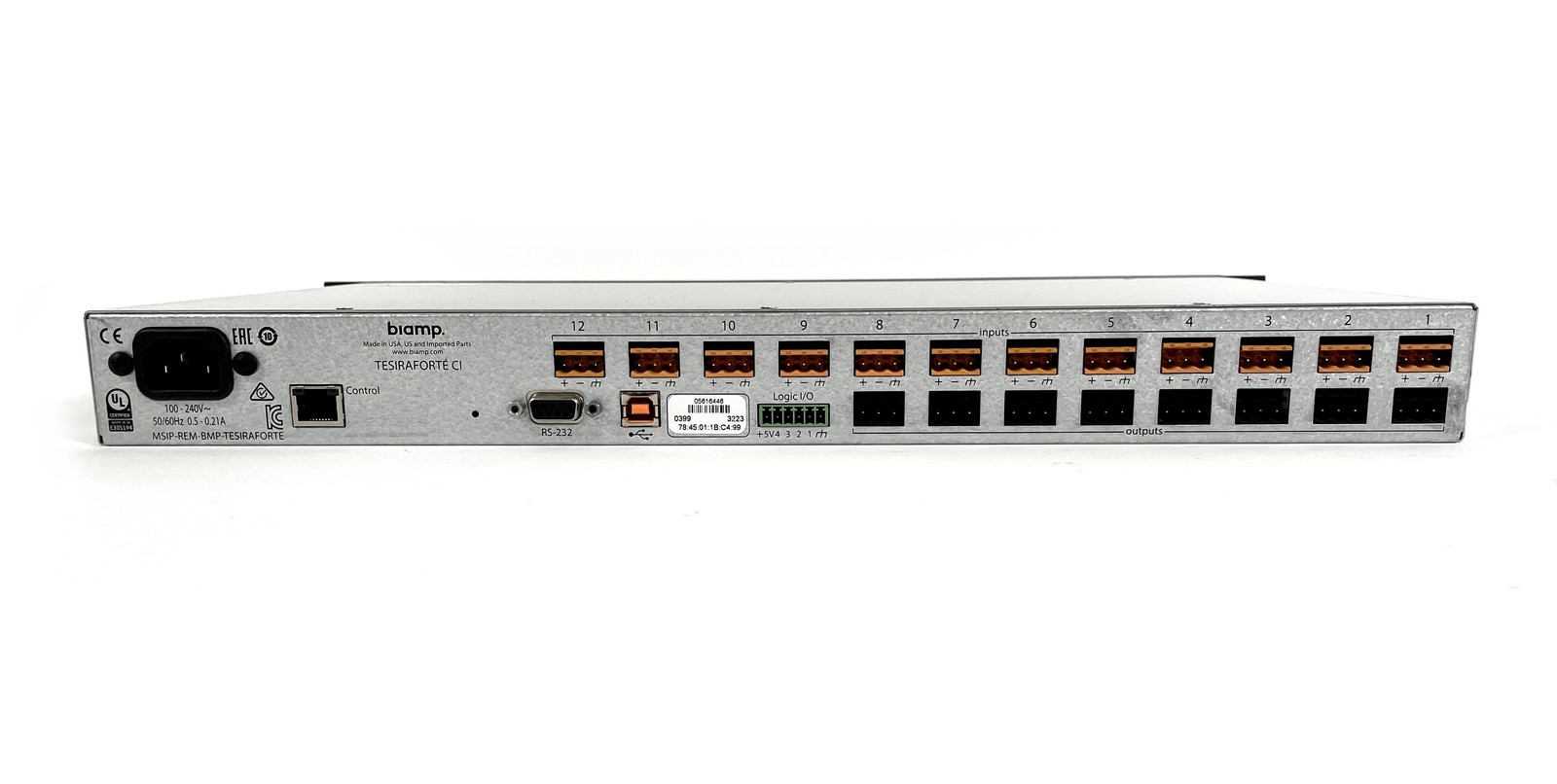 Biamp Tesira Forte AVB CI Digital Signal Processor - See Description