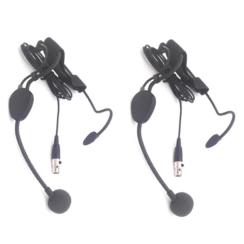2 Pack Black Headset Headworn Microphone For AKG Samson Wireless bodypack system