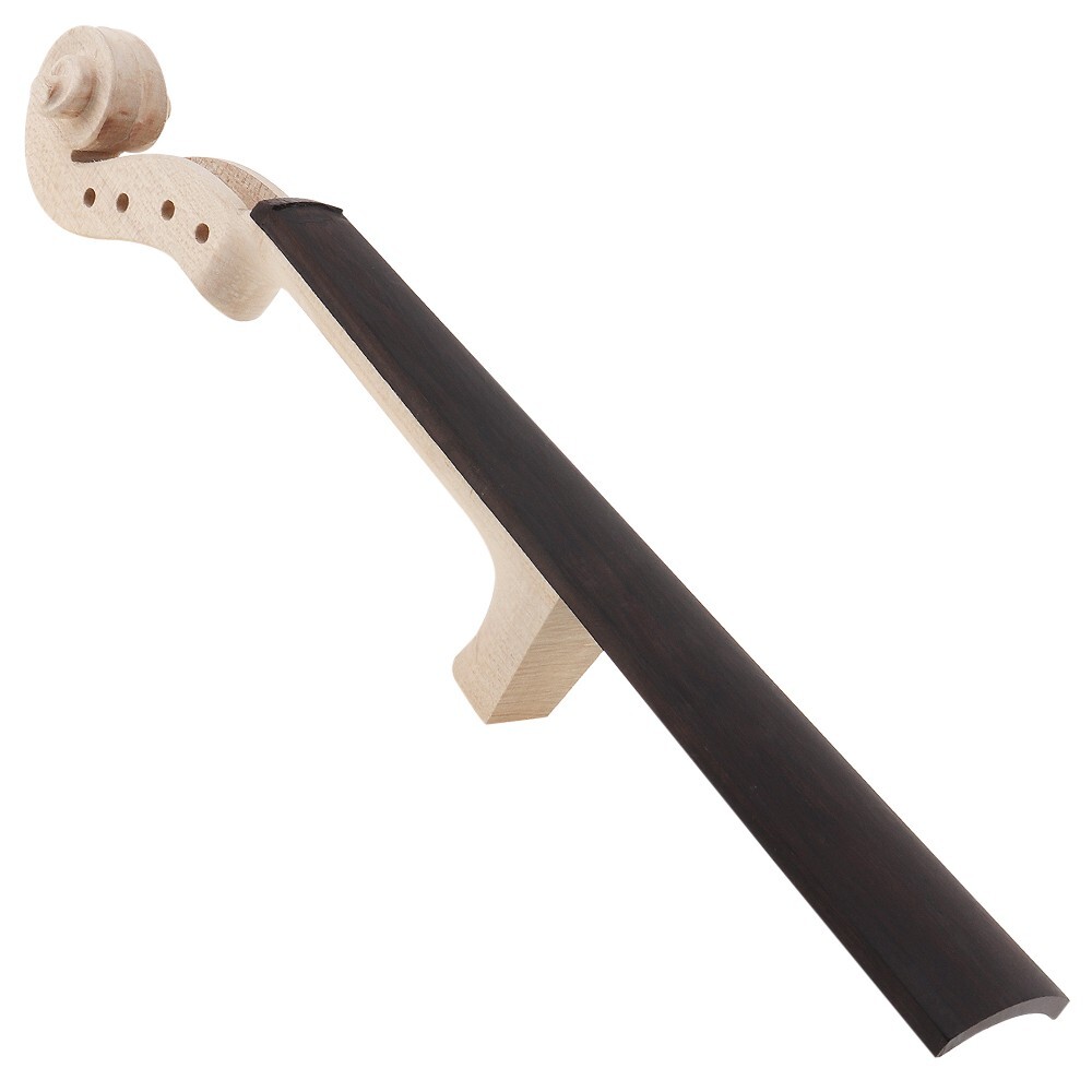Hand Carved Maple Violin Neck Ebony Fingerboard for 4/4 Size Violin DIY Parts US