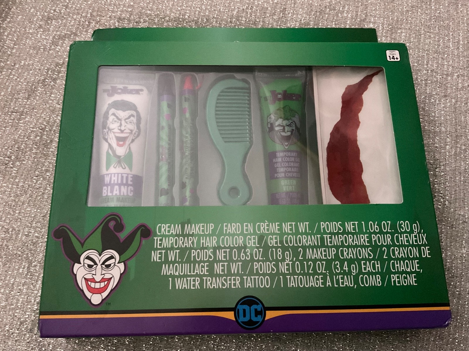 Joker Cosmetic Kit - Halloween Costume Makeup DC Comics New Sealed See Pics