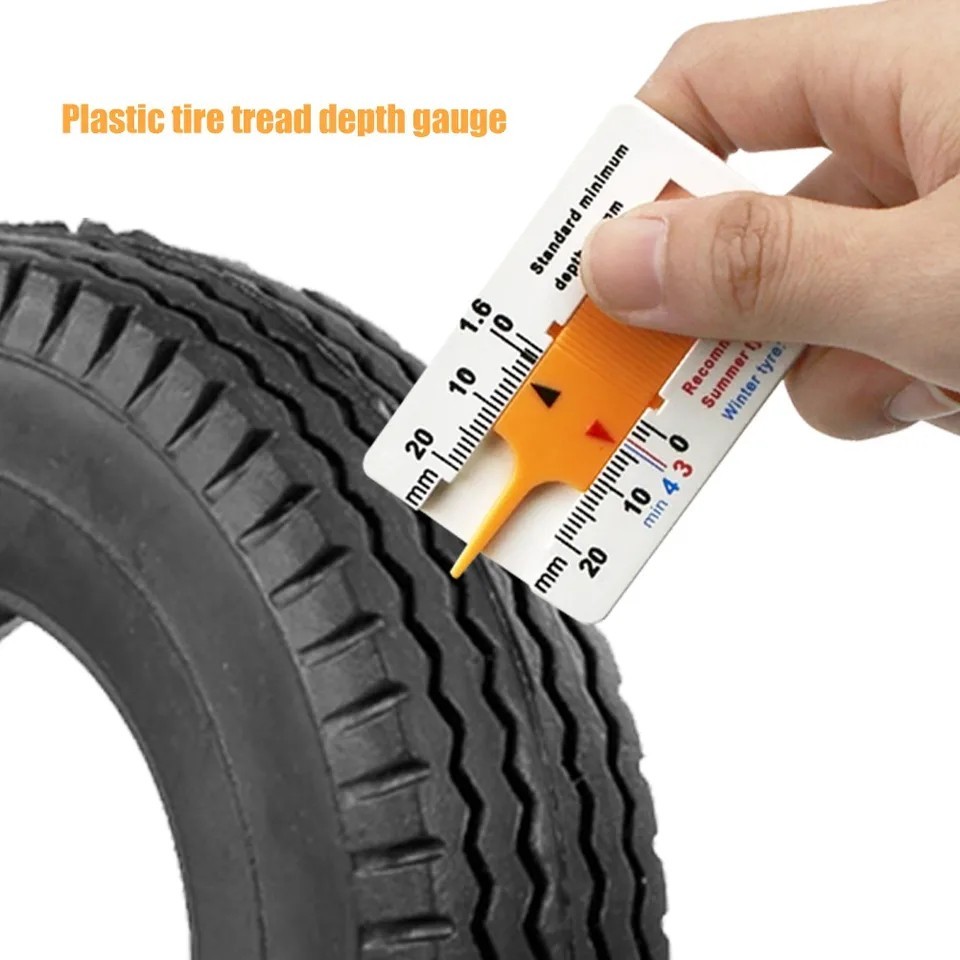 0–20mm Tire Tread Depth Gauge Plastic Car Wheel Measuring Tool