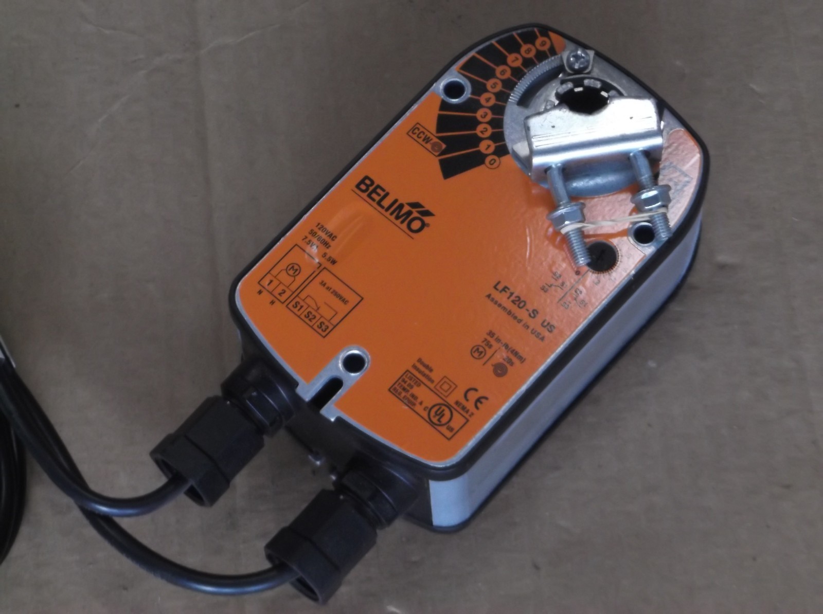 Belimo LF120-S US Spring Return Actuator 100-120 VAC NIB