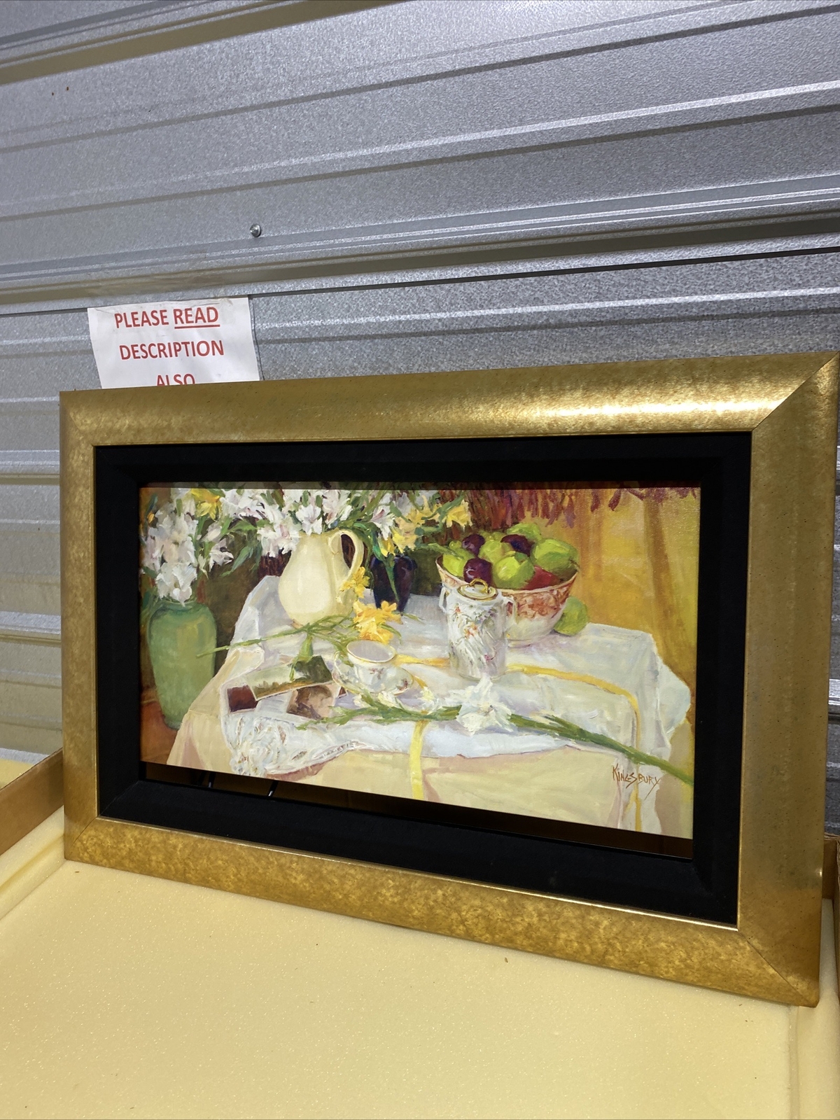 Vision Art Custom Frame 24” Wide Opening '' TVs W/ Kingsbury Floral Print READ
