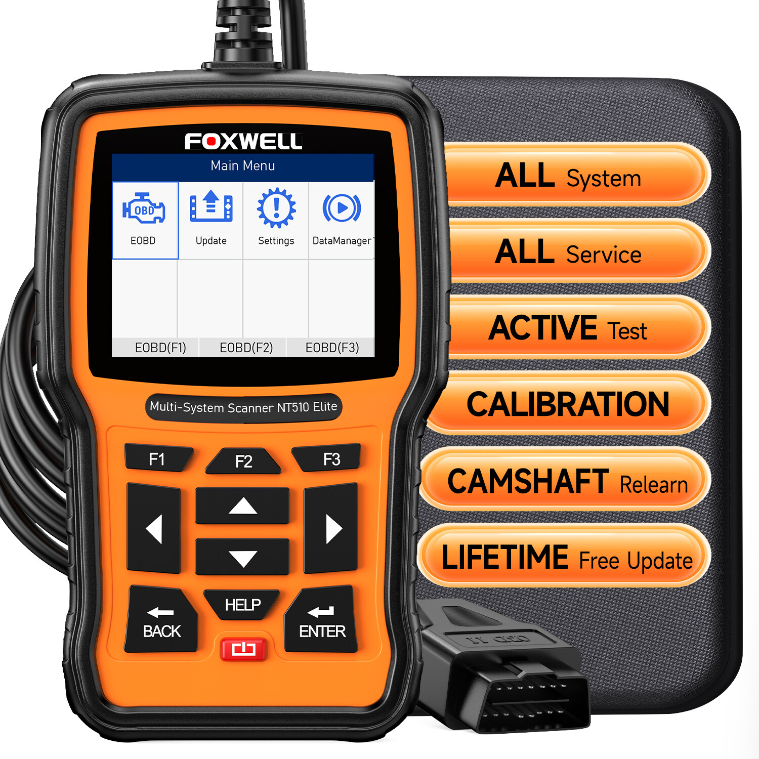 Foxwell NT510 Elite For Volvo Bidirectional Car OBD2 Scanner Diagnostic TPMS Oil