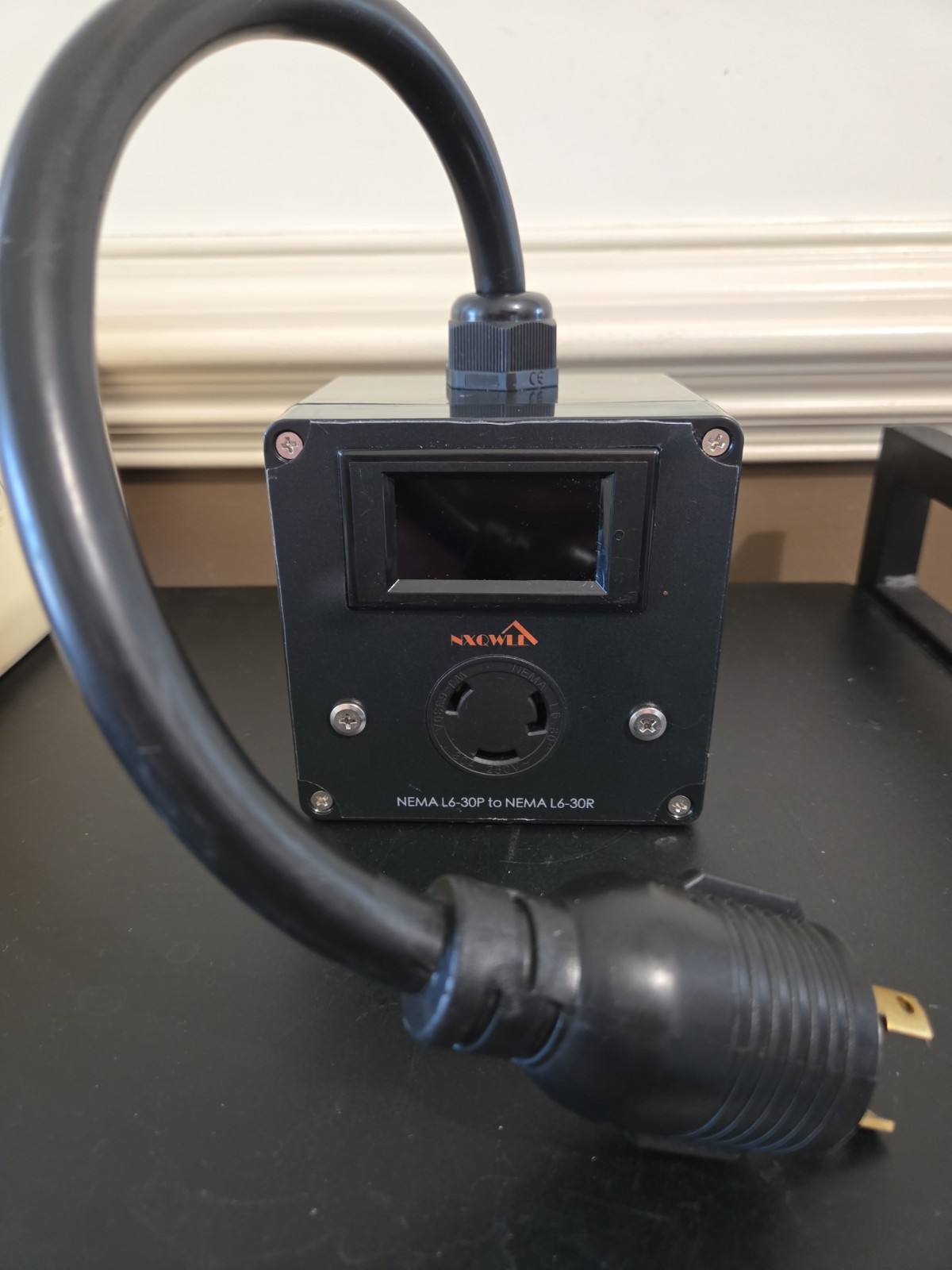 30A AC Power Meter 240V L6-30P to L6-30R Generator Plug-in Energy Monitor