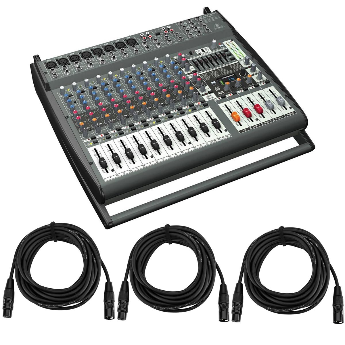 Behringer Europower PMP4000 1600-Watt 16-Channel Powered Mixer with Multi-FX Pro