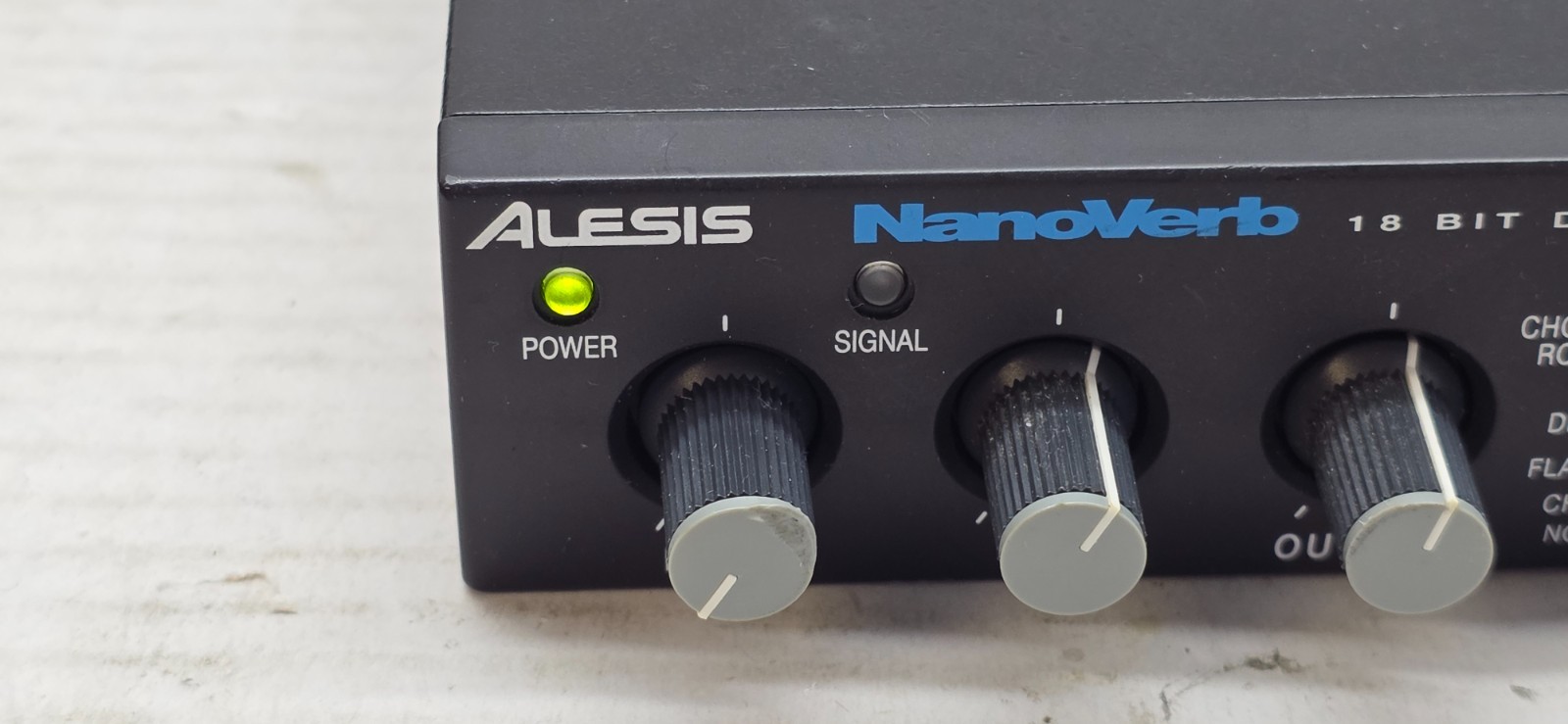 ALESIS NANOVERB 18 BIT DIGITAL EFFECTS PROCESSOR POWER PACK MANUAL DRUMS GUITAR