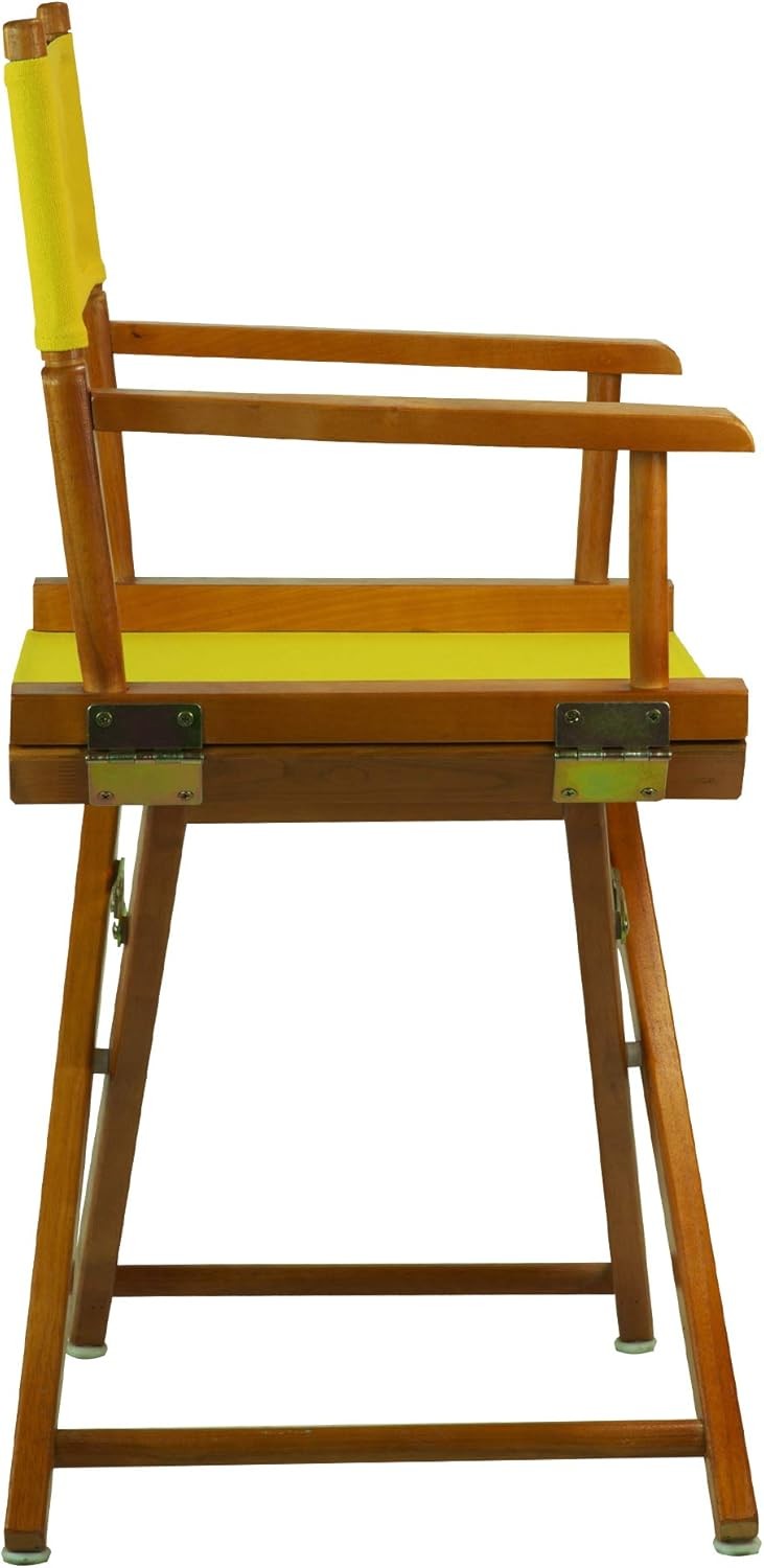 Director's Chair ,Honey Oak Frame/Yellow Canvas,18" Classic Height