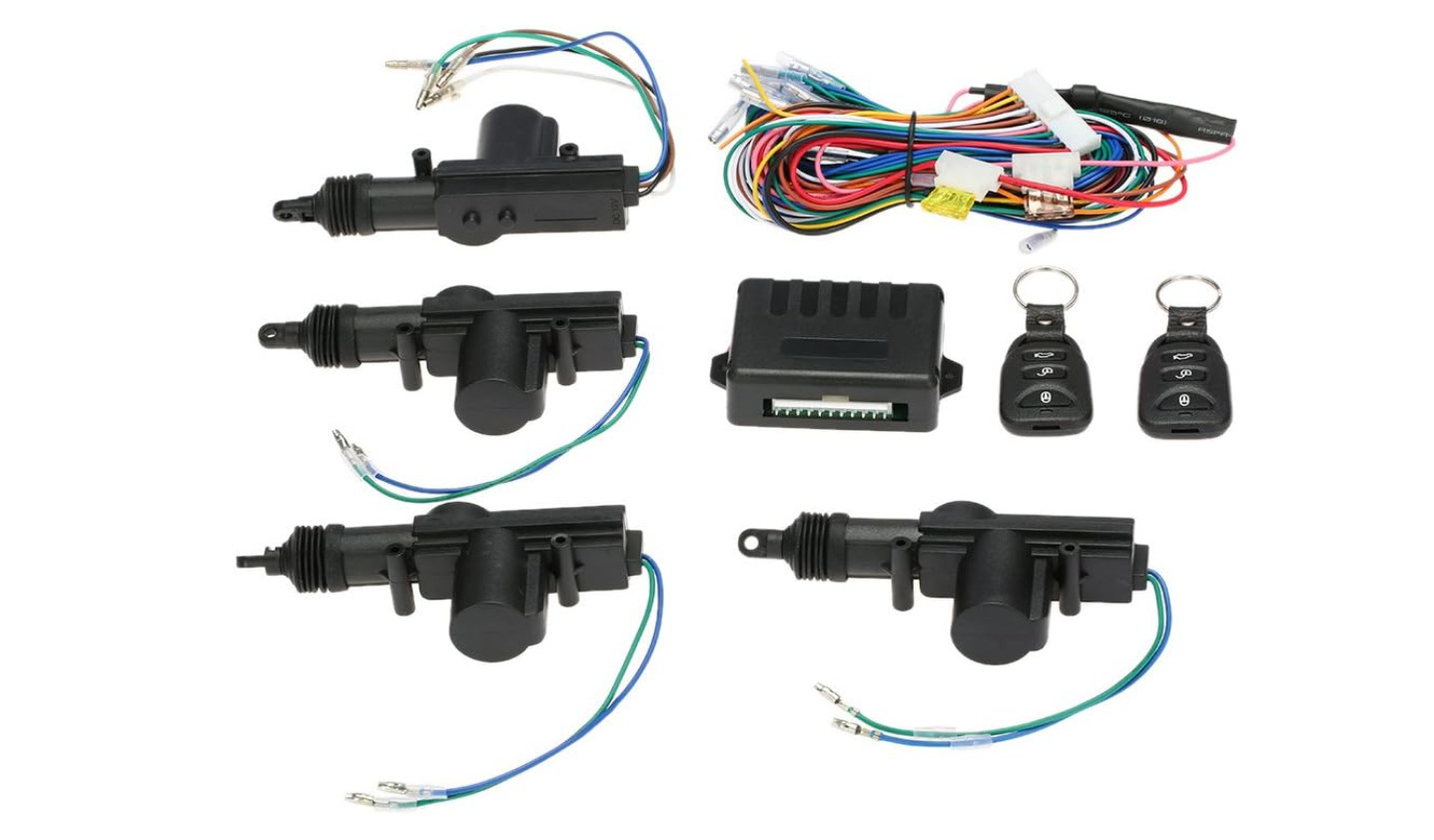 Cerradura de Puerta de Coche Universal 4Pcs Actuador Cierre Centralizado Puerta