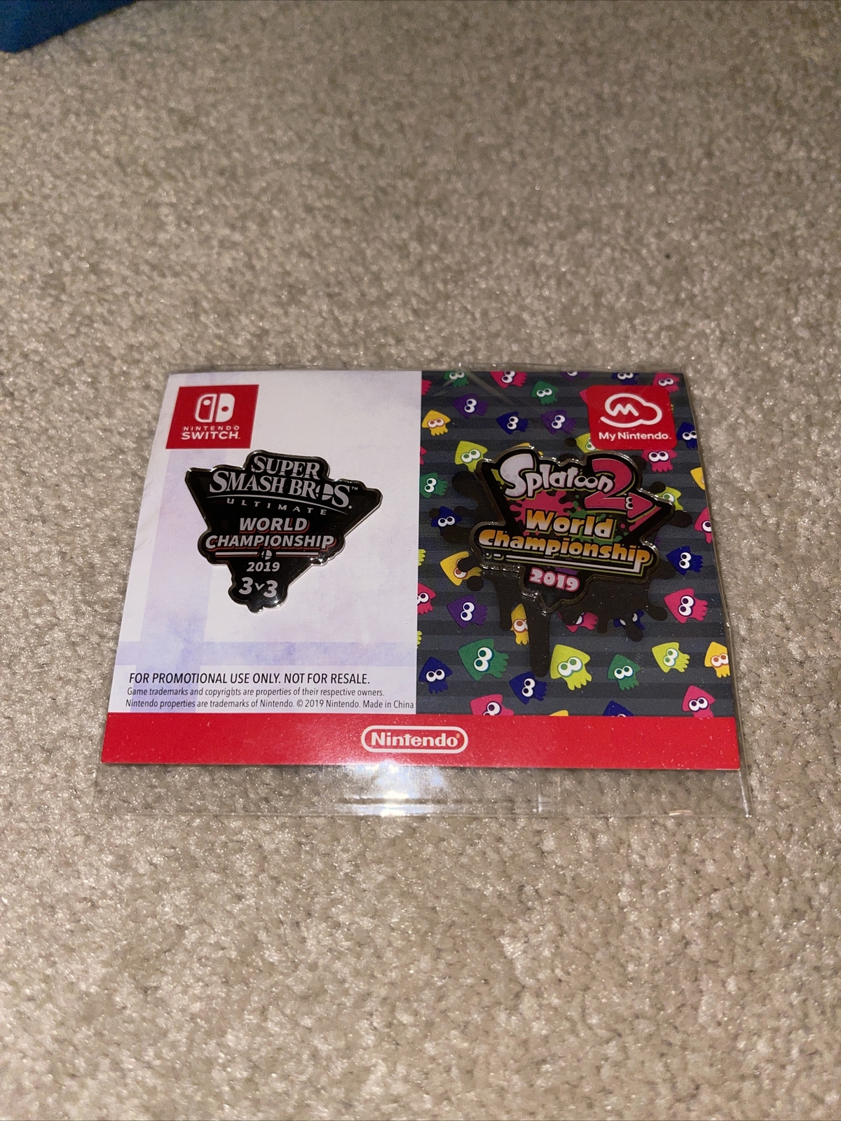 Nintendo Super Smash Bros & Splatoon 2 - 2019 World Championship Pin Set