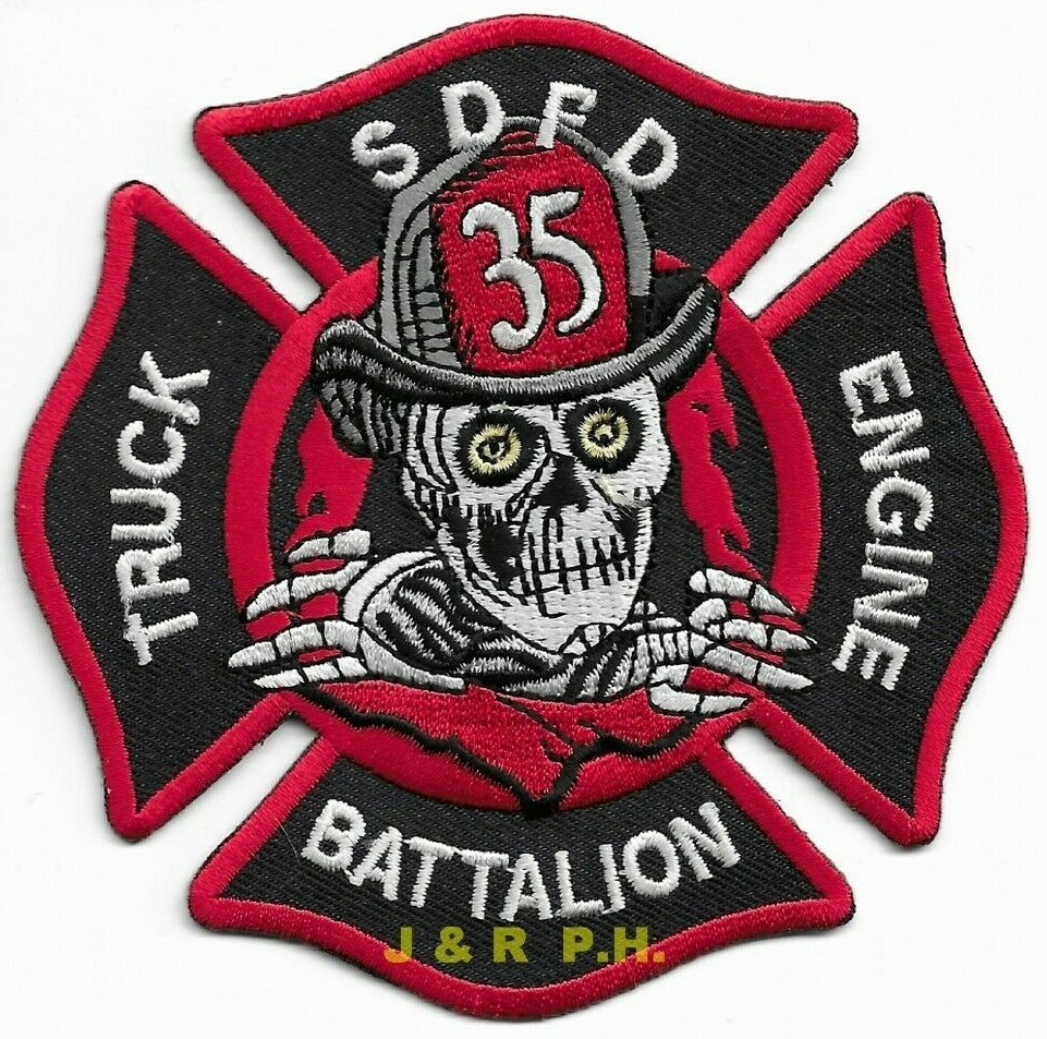 *NEW*  San Diego  Station - 35, California  (4" x 4" size)  fire patch