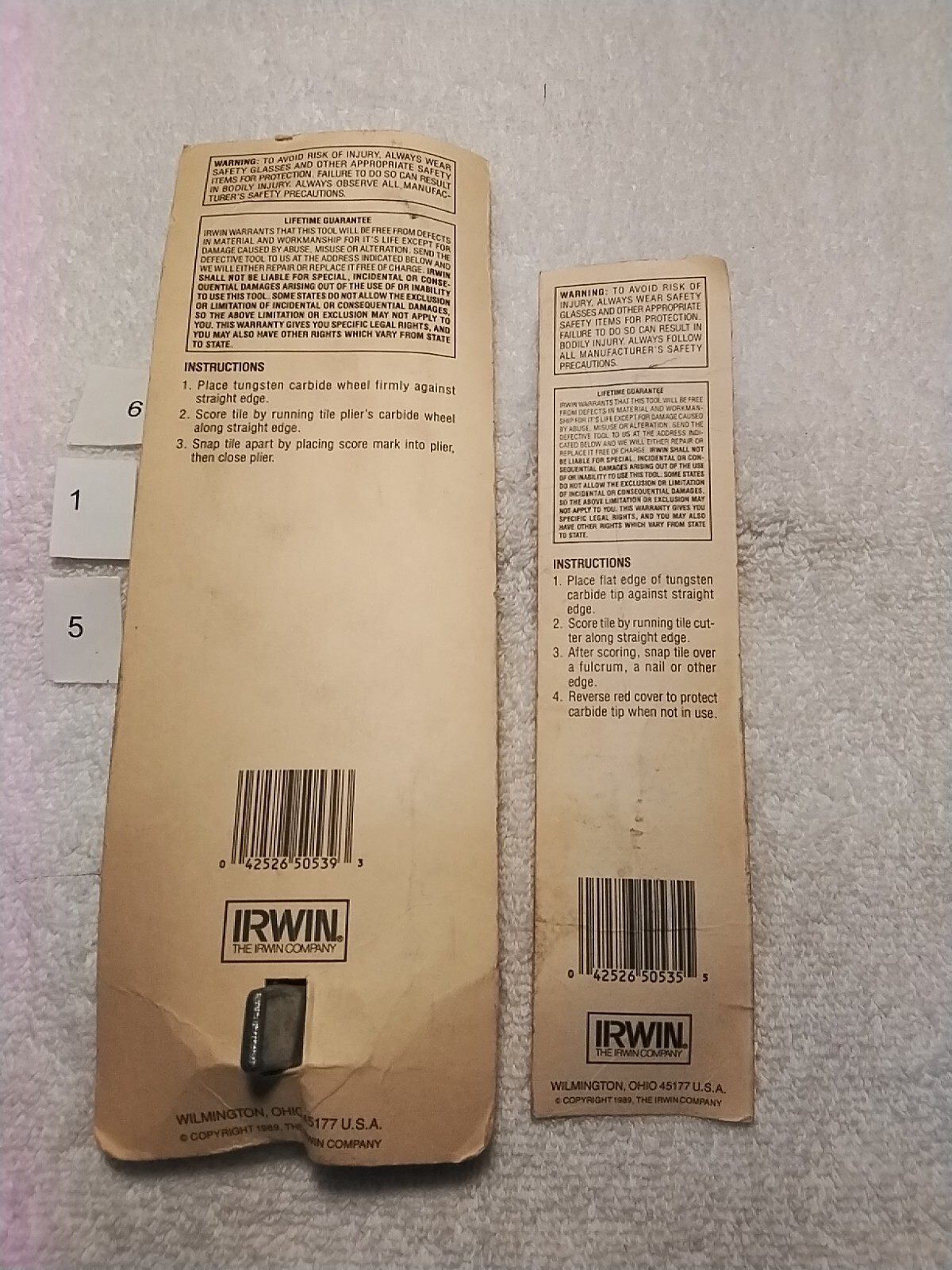 IRWIN 2PC TILE CUTTER SET