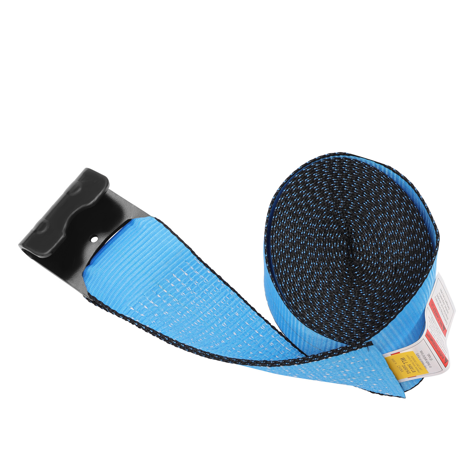 10 pcs 4 inch x 30 Feet Winch Straps Tie Down With Flat Hook Cargo Control Blue