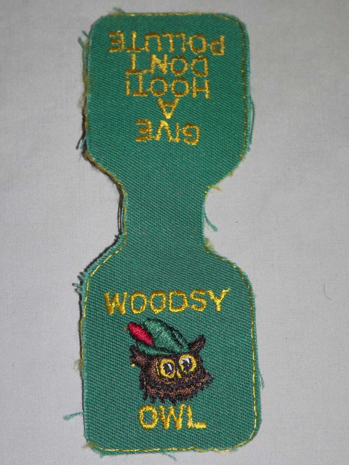 VINTAGE 1960-70S WOODSY OWL GIVE A HOOT DONT POLLUTE PATCH  UNUSED