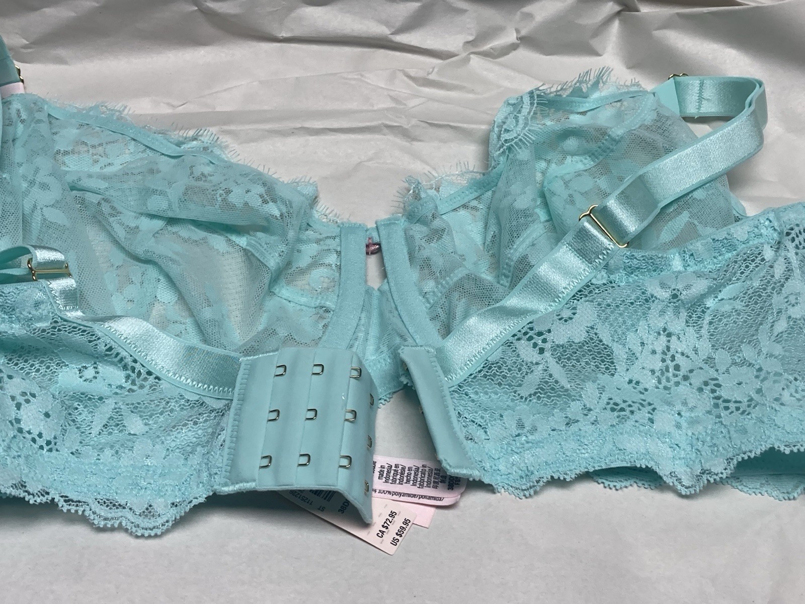 VS Bra Unlined Demi Size 38 DDD