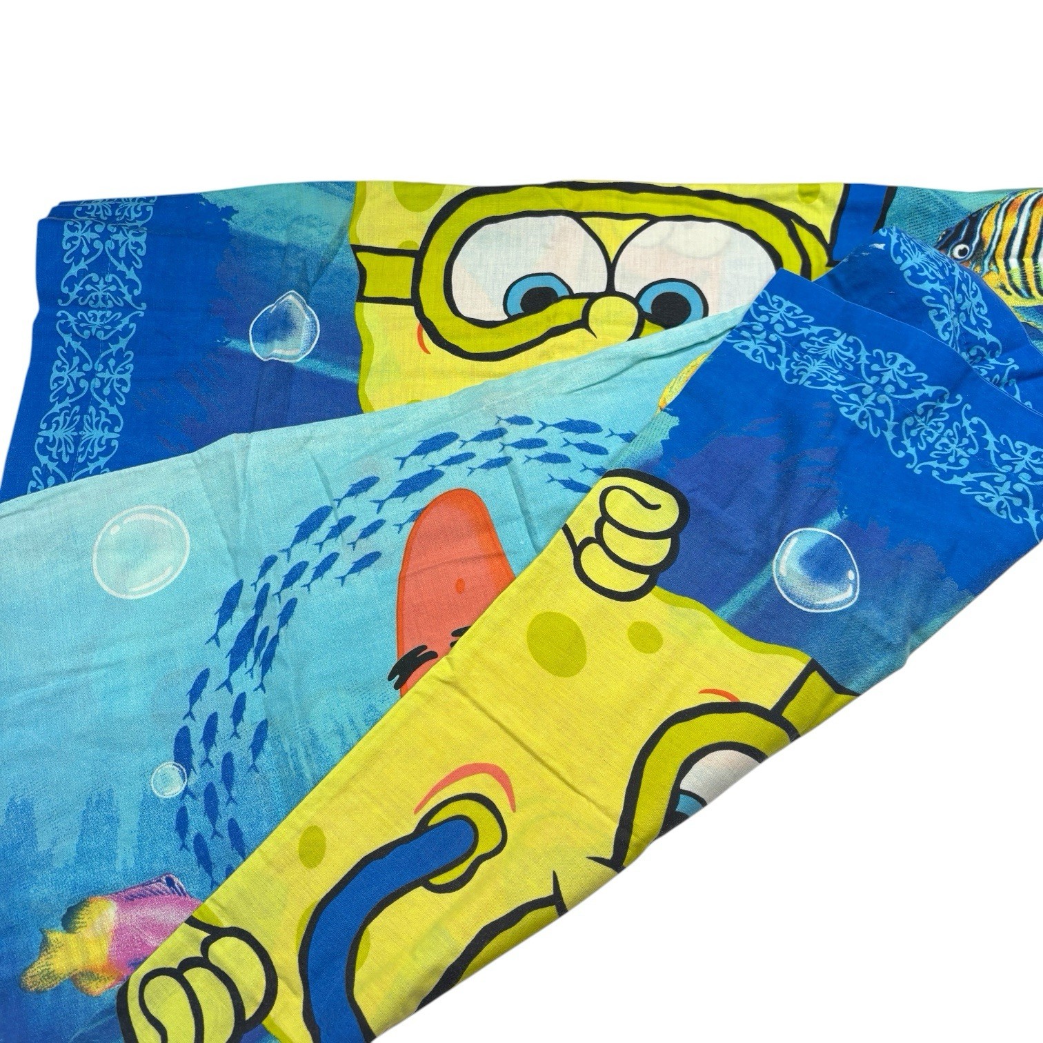 Y2K Set Sponge Bob Squarepants Patrick 2 Sided Standard Pillowcases Vtg 2007